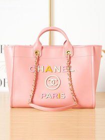 CC original calfskin large shopping bag A66941 pink