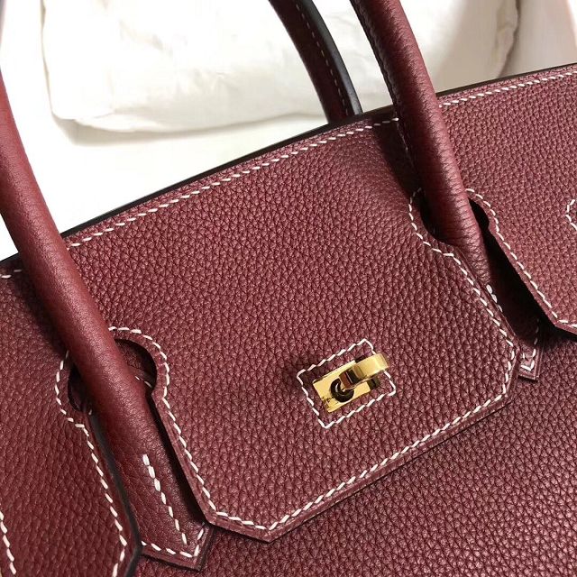 Hermes original togo leather birkin 30 bag H30-1 bordeaux