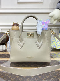 Louis vuitton original calfskin on my side tote pm M20600 khaki grey