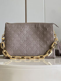 Louis vuitton original lambskin coussin mm bag M57783 grey