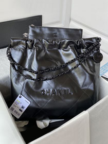 CC original calfskin 22 small handbag AS3260 allblack