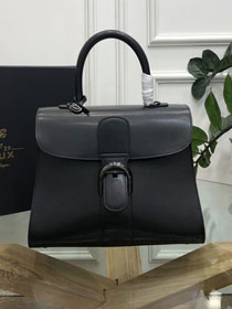 Delvaux original box calfskin brillant bag MM AA0555 allblack