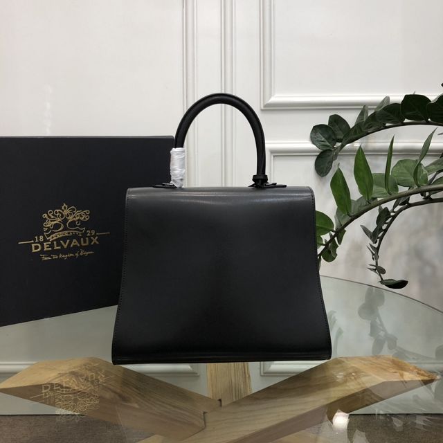 Delvaux original box calfskin brillant bag MM AA0555 allblack