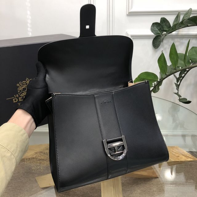 Delvaux original box calfskin brillant bag MM AA0555 allblack