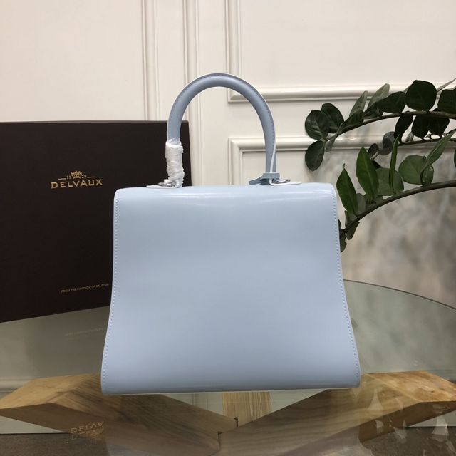 Delvaux original box calfskin brillant bag MM AA0555 ice blue