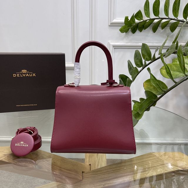 Delvaux original box calfskin brillant mini bag AA0406 bordeaux