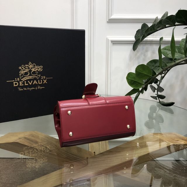 Delvaux original box calfskin brillant mini bag AA0406 burgundy&wine red