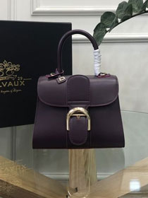 Delvaux original box calfskin brillant mini bag AA0406 dark purple