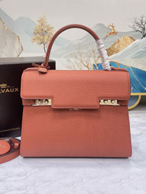 Delvaux original grained calfskin tempete medium bag AA0562 hibiscus