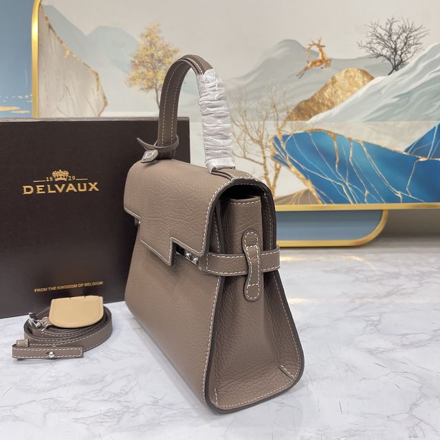 Delvaux original grained calfskin tempete pm bag AA0505 grey