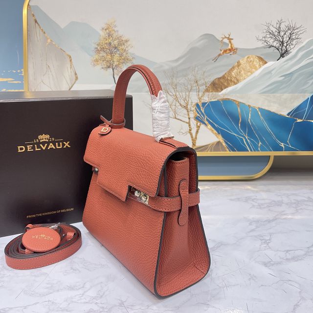 Delvaux original grained calfskin tempete pm bag AA0505 hibiscus