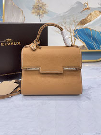 Delvaux original grained calfskin tempete small bag AA0563 brown