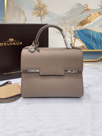 Delvaux original grained calfskin tempete small bag AA0563 grey