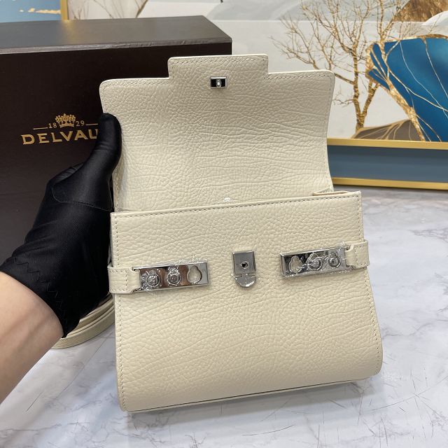 Delvaux original grained calfskin tempete small bag AA0563 white