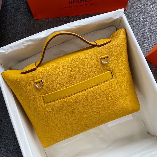 Hermes original togo leather small kelly 2424 bag HH03698 amber