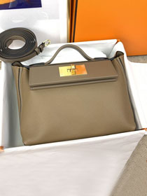 Hermes original togo leather kelly 2424 bag HH03699 beige de weimar 