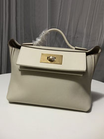 Hermes original togo leather kelly 2424 bag HH03699 cream