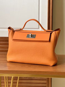 Hermes original togo leather kelly 2424 bag HH03699 orange