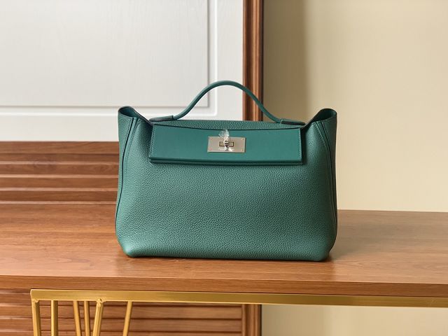 Hermes original togo leather kelly 2424 bag HH03699 peacock green