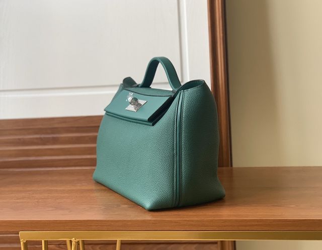 Hermes original togo leather kelly 2424 bag HH03699 peacock green