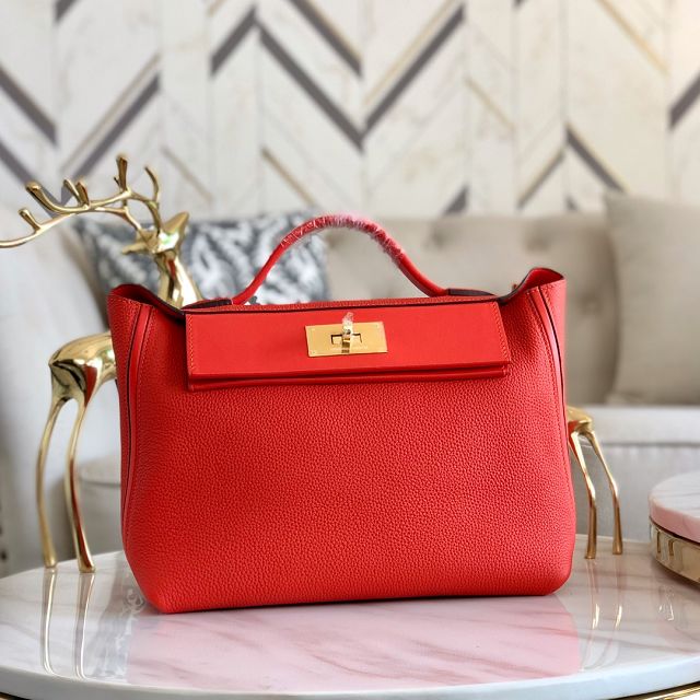 Hermes original togo leather kelly 2424 bag HH03699 red