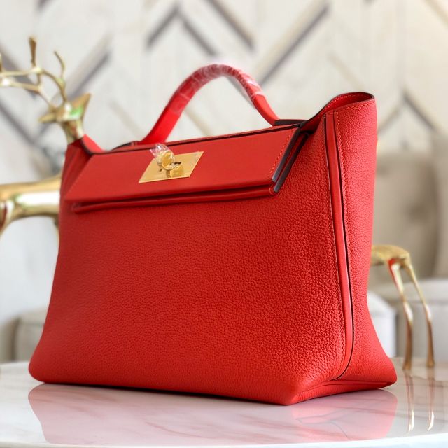 Hermes original togo leather kelly 2424 bag HH03699 red