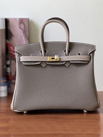 Hermes handmade original togo leather birkin bag BK0350 etoupe grey