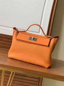 Hermes original togo leather small kelly 2424 bag HH03698 orange