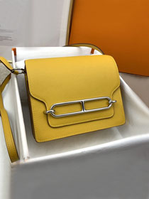 Hermes original evercolor leather roulis bag R18 amber