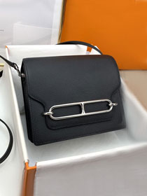 Hermes original evercolor leather roulis bag R18 black