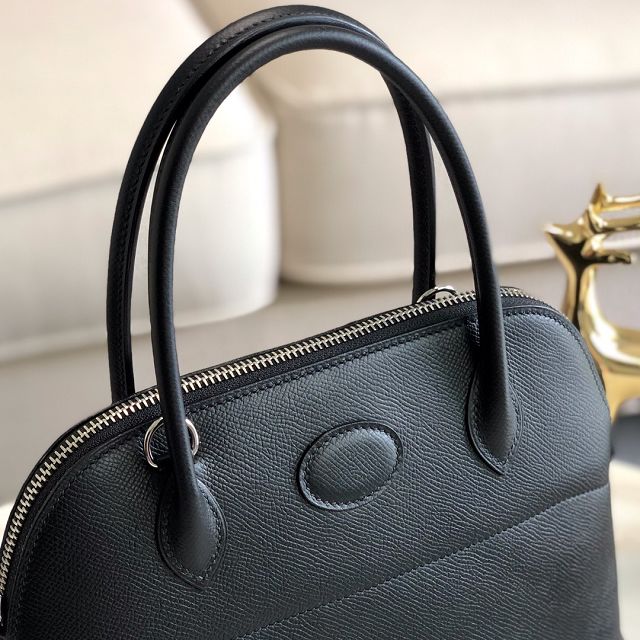 Hermes original epsom leather small bolide 27 bag B027 black