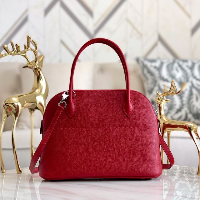 Hermes original epsom leather small bolide 27 bag B027 red