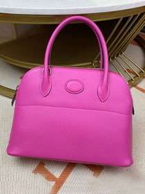 Hermes original epsom leather medium bolide 31 bag B031 rose purple