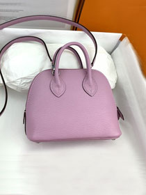 Hermes original chevre leather mini bolide bag H018 mauve sylvestre