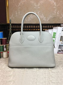 Hermes original togo leather small bolide 27 bag B027 pearlash