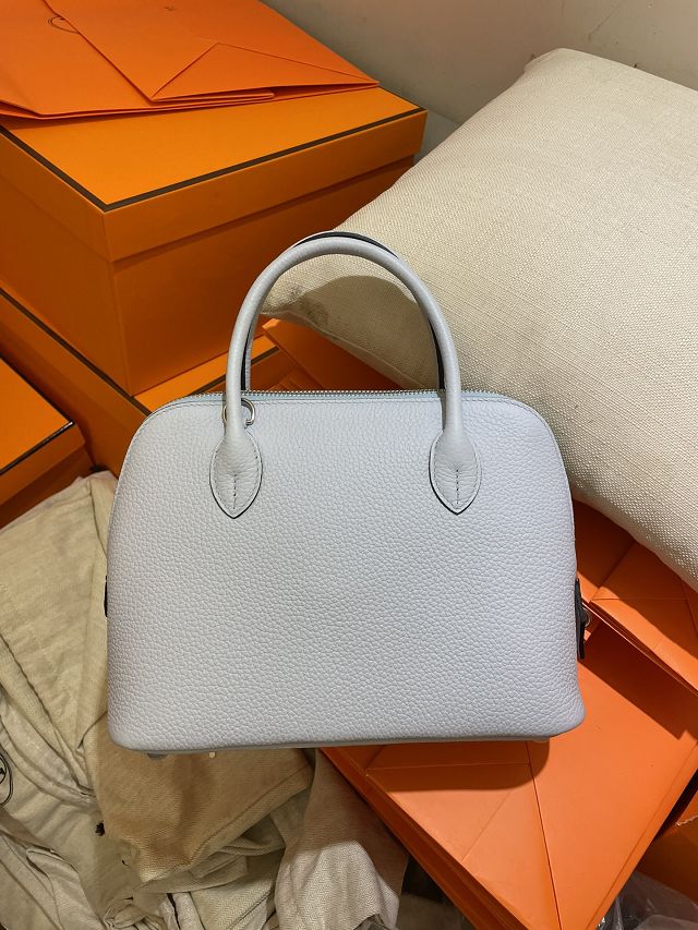 Hermes original togo leather bolide 25 bag B025 blue pale