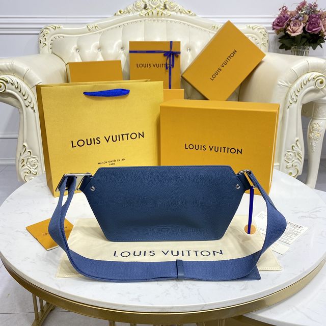 Louis vuitton original calfskin aerogram slingbag M57081 blue