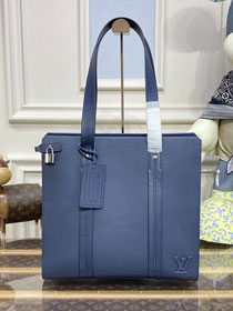 Louis vuitton original calfskin aerogram takeoff tote M21542 blue