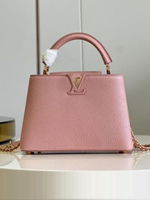 Louis vuitton original calfskin capucines BB handbag M21103 pink