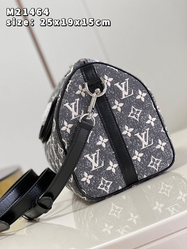 2023 Louis vuitton original denim speedy 25 M21464 grey