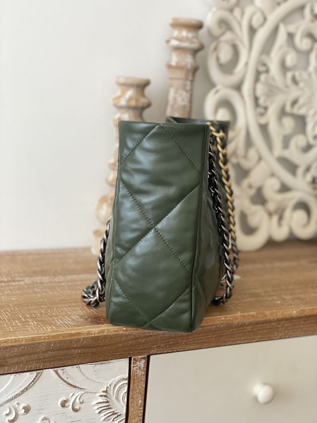 CC original lambskin 19 shopping bag AS3660 green