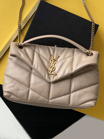 YSL original lambskin puffer medium bag 577475 apricot