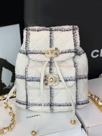 CC original tweed backpack AS3615 white