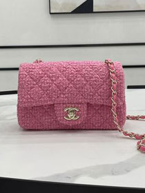 CC original tweed mini flap bag A69900 pink