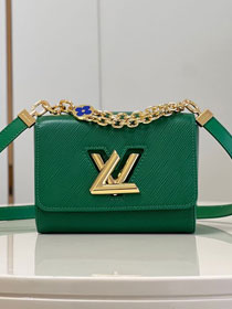 Louis vuitton original epi leather twist pm M21605 green