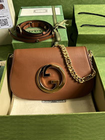 2023 GG original calfskin blondie shoulder bag 699268 brown