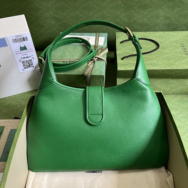 2023 GG original calfskin aphrodite medium shoulder bag 726274 green