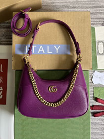 2023 GG original calfskin aphrodite small shoulder bag 731817 purple