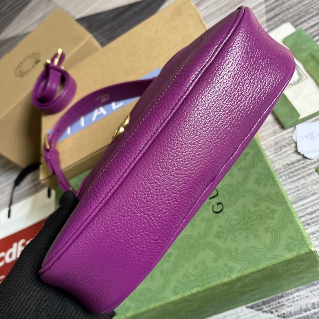 2023 GG original calfskin aphrodite small shoulder bag 731817 purple