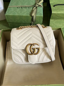 2023 GG original matelasse marmont mini shoulder bag 739682 white